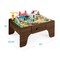 Wooden Train Set Table for Toddlers, 56pc Multi-Activity Table for Kids w/Toy Storage Drawer & Reversible Top